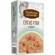 Деревенские лакомства д/кош «Суп из утки с тунцом», пауч 35г*4 шт  1/20