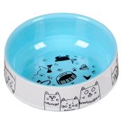 Миска керам. 0,35л голубая Кошки мышки 12,5см, арт. JK34698, Jack&king