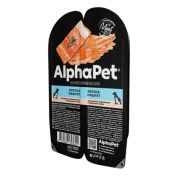 AlphaPet Superpremium 100г влажный корм для щенков, беременных и кормящих собак паштет с лососем 3649   1/15