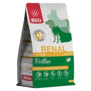 Blitz Dog 1,5кг Vetline Renal, корм сухой диетический, при хронической почечной недостаточности 3428