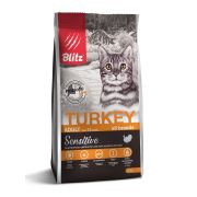BLITZ Sensitive 0,4 кг д/к ADULT CATS TURKEY Индейка 1/25  0160