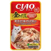 INABA Kinnodashi пауч 60гр д/кош Тунец/Краб сурими в желе