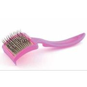 Пуходерка «ВАКА» пластмассовая для кошек и собак средняя мягкая с граблями и каплями [20593]