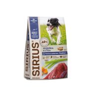 SIRIUS д/собак 2кг средних пород, Индейка и Утка с овощами   5557 6/48