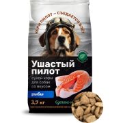 Ушастый пилот 3,7 кг. сухой корм д/собак с рыбой