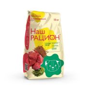 Наш рацион 15кг д/собак Говядина 5724  1/3