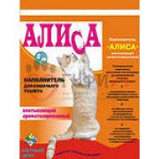 Наполнитель АЛИСА д/кошек ВПИТЫВАЮЩИЙ Ароматизированный 4,6л/2,5кг 1/4