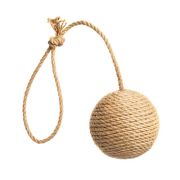 Игрушка д/кошек  клубок большой с ручкой Petsiki (песочный)ДЖУТ--  1/8