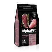AlphaPet Superpremium 1,5 кг д/кошек и котов взрослых стерилизов. с уткой и индейкой 1/6  1706*