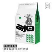 AJO Dog 12 кг Mini Hypoallergenic с гречкой для взрослых собак миниатюрных и малых пород, склонных к аллергиям: breeder pack  1/4